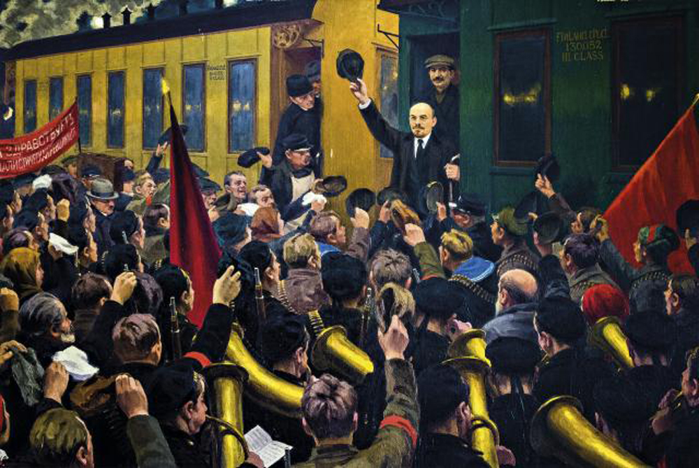 La llegada de Lenin a Petersburgo.